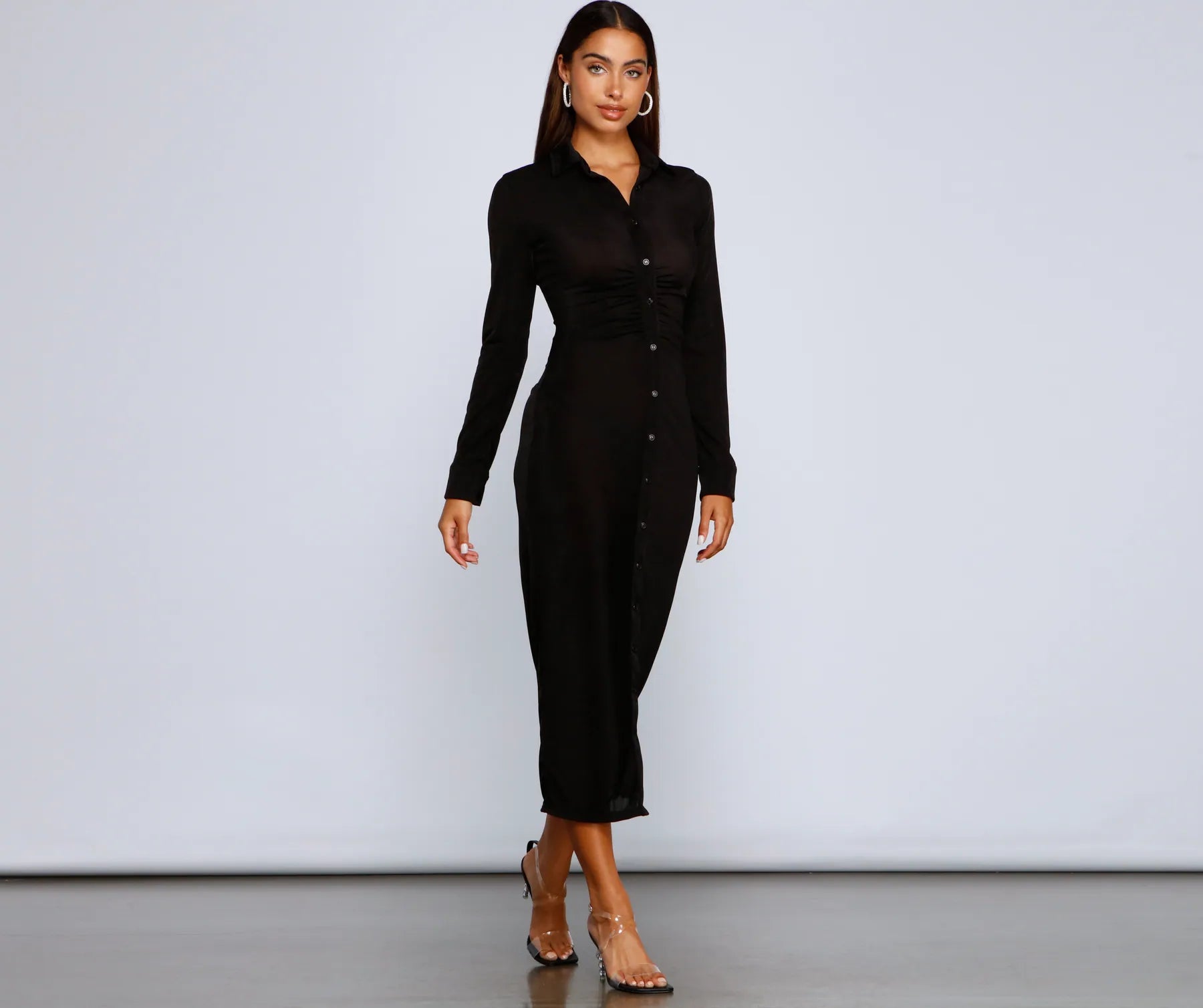 Shop More, Spend Less!Trendsetting Stunner Slinky Knit Midi Dress