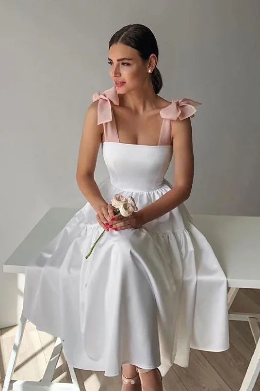 Shop the Hottest Deals!White satin short party dress white homecoming dress cg12807 Shop the Hottest Deals!White satin short party dress white homecoming dress cg12807