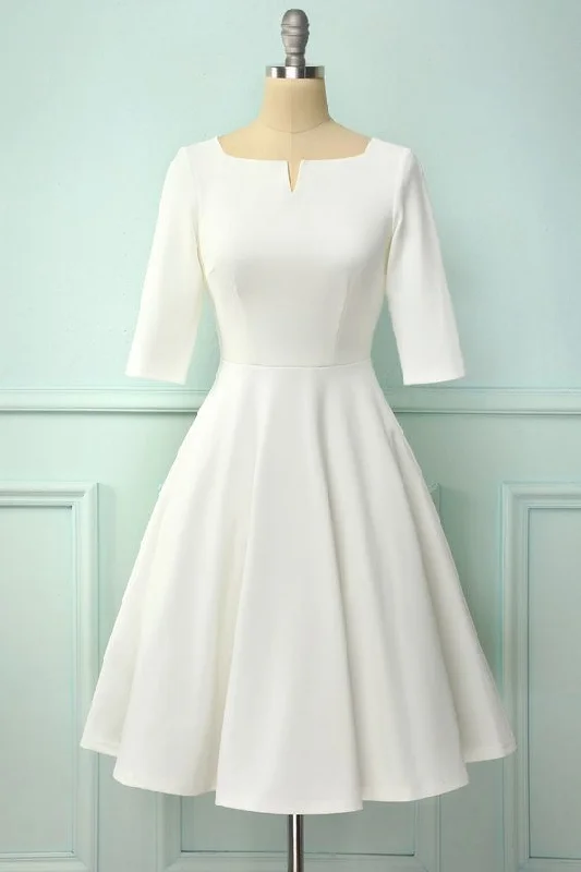 The Sale You’ve Been Waiting For!White short sleeves homecoming dress   cg12437