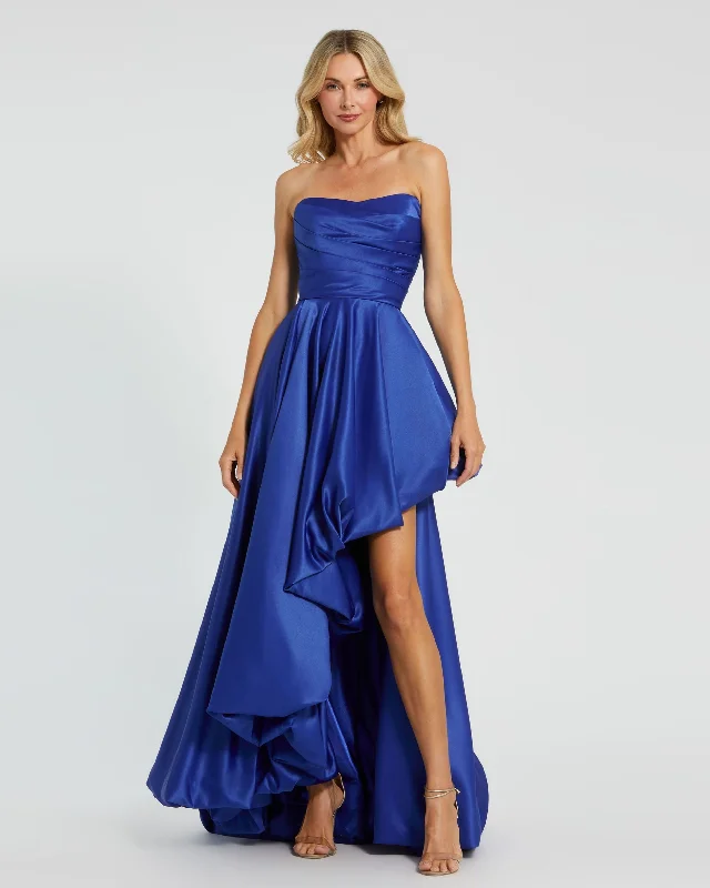 Your Discount is Waiting!Strapless Ruched High Low Gown
