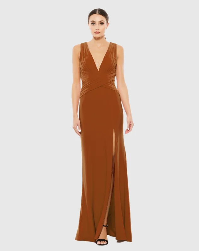 Exclusive Deals Just for You!Pleated Bodice Jersey Column Gown