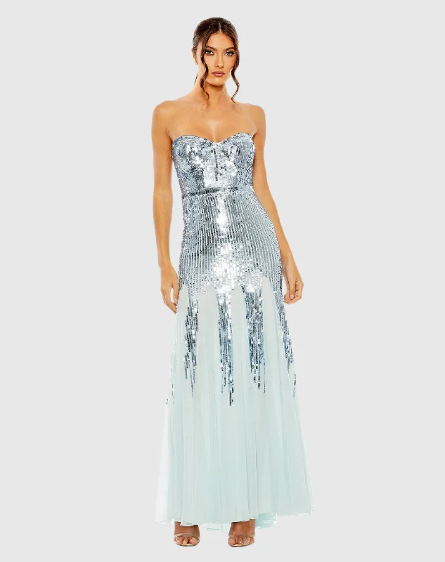 Buy More, Pay Less!Sleeveless Sequin Mesh Gown
