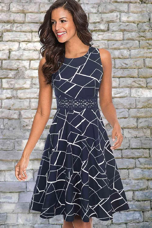 Shop Now and Save!Printed Smocked Waist Sleeveless Dress