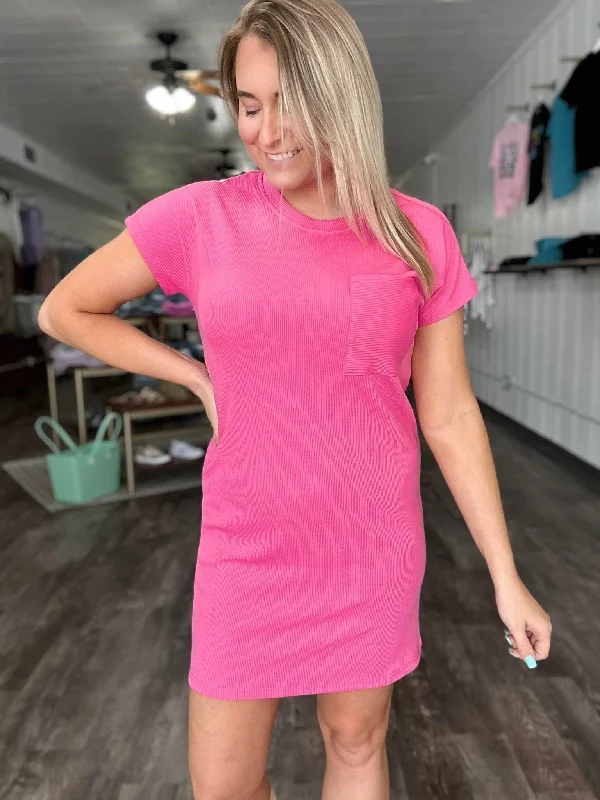 Shop More, Spend Less!RTS: The Jess Ribbed T Shirt Dress-