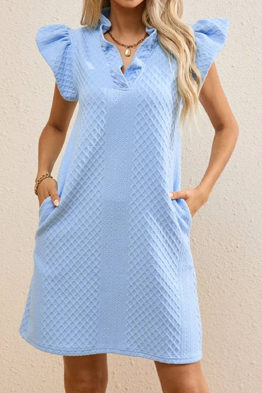 Save More Than Ever!Playful ruffled mini dress