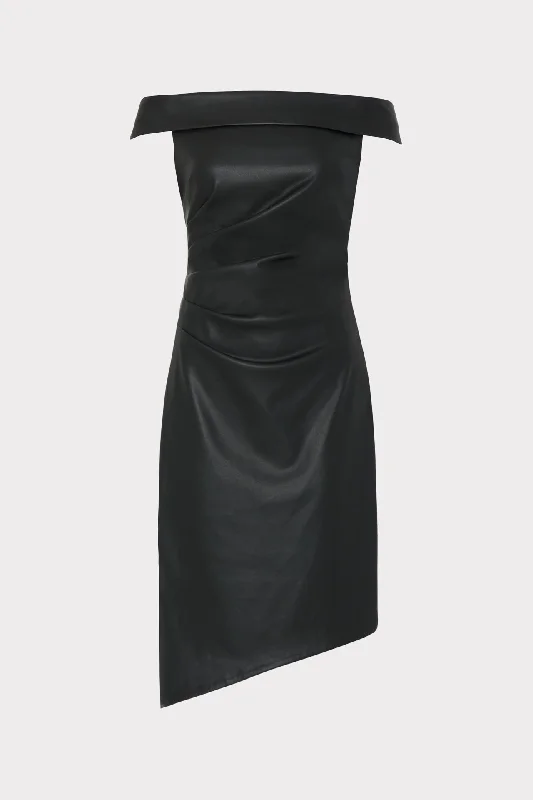 Save Like Never Before!Ally Vegan Leather Dress