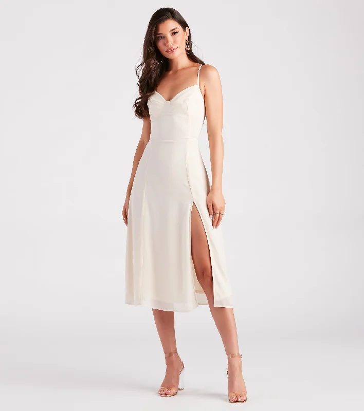 Bigger Savings, Better Shopping!Chic Flowy Chiffon Midi Dress