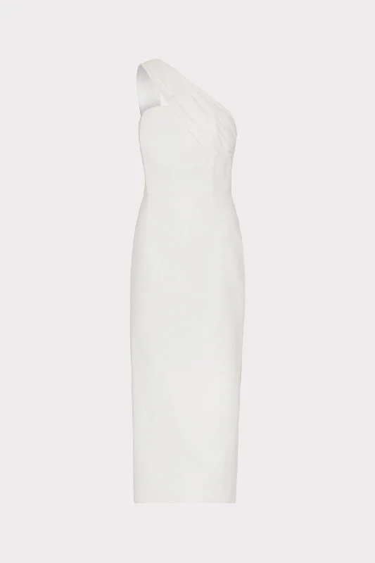 The Best Deals Won’t Wait!Draped One Shoulder Linen Dress