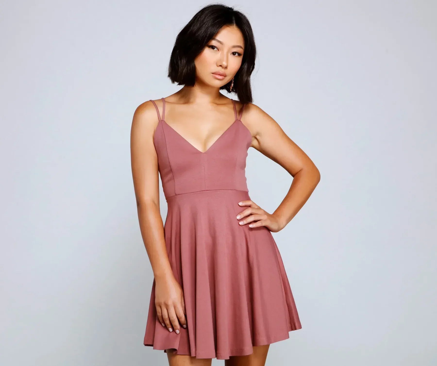 Limited Deals, Unlimited Savings!Flirty And Frilly Pleated Skater Dress