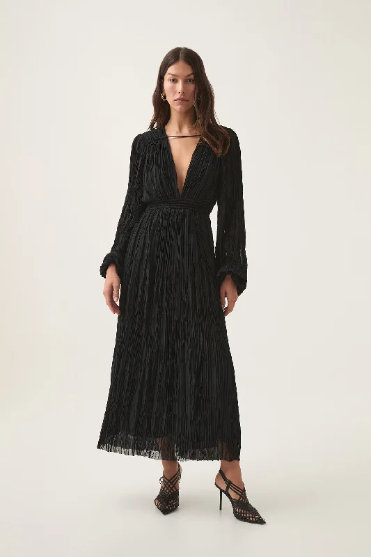 Get the Best for Less!Genevieve Pleated Midi Dress