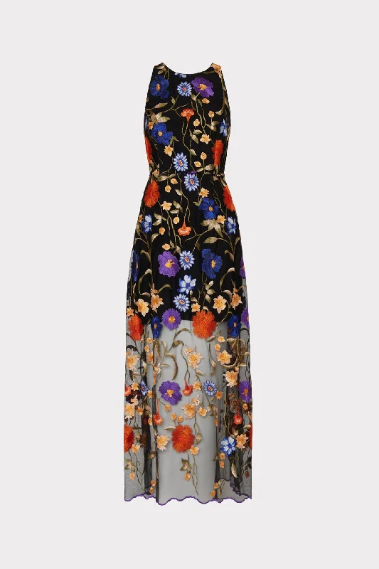 Unbeatable Prices!Hannah Fall Foliage Embroidered Dress