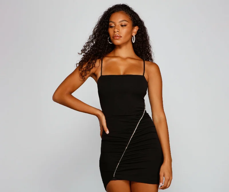 Don’t Wait – Deals Won’t Last!In The Spotlight Rhinestone Mini Dress
