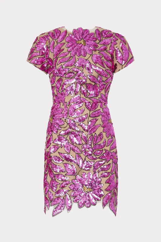 Steals and Deals Await!Kyla Floral Garden Sequins Dress