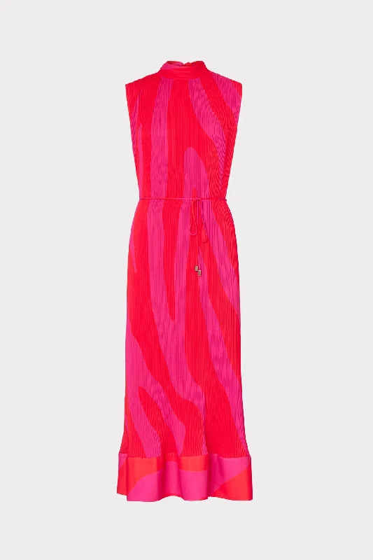 Lowest Prices Guaranteed!Melina Zebra Pleated Dress