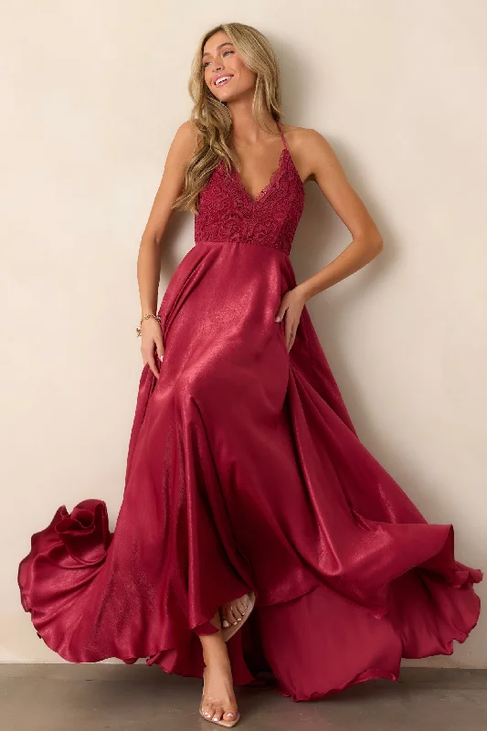 Hottest Discounts of the Year!Presence Of Love Cranberry Maxi Dress