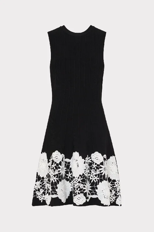 Limited Deals, Unlimited Savings!Sleeveless Lace Trim Fit And Flare Dress