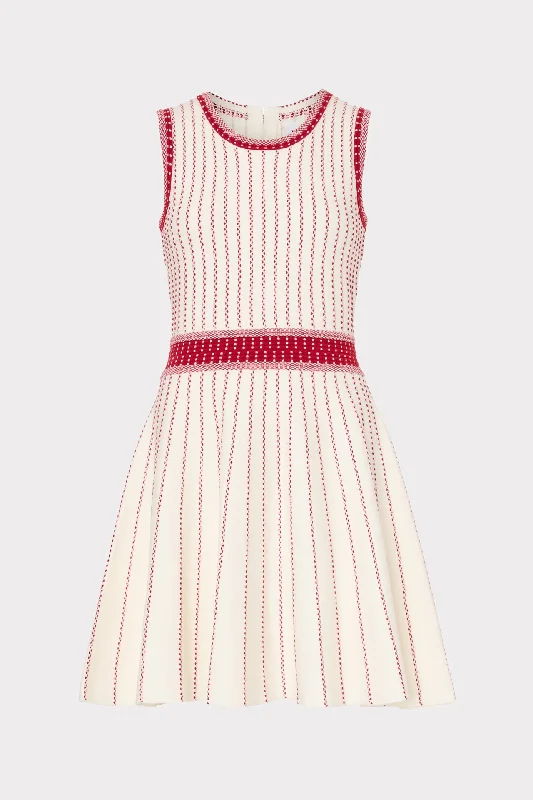 Shop More, Spend Less!Vertical Texture Fit And Flare Dress