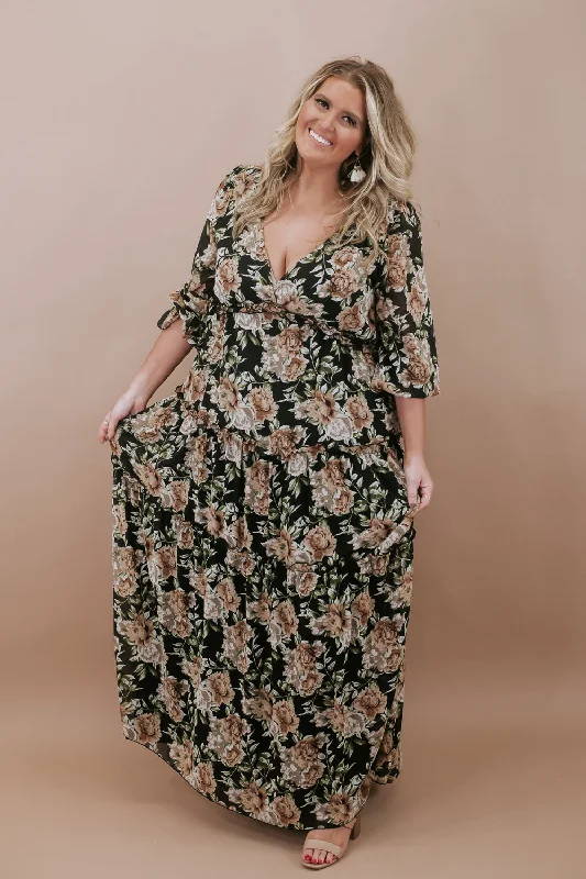 Shop Now and Save!Falling Over Floral Dress, Black