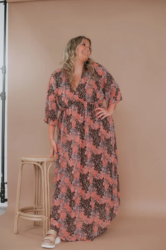 Best Deals Just for You!Payton Paisley Dress, Brown