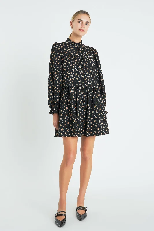 Must-Have Deals Inside!Floral Tiered Mini Dress