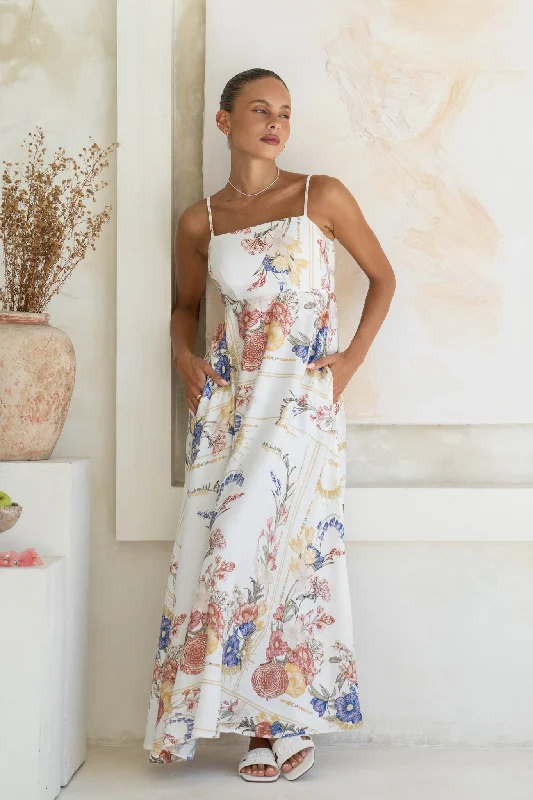 Save Money, Shop Happy!Melina Multicolour Floral Flared Maxi Dress