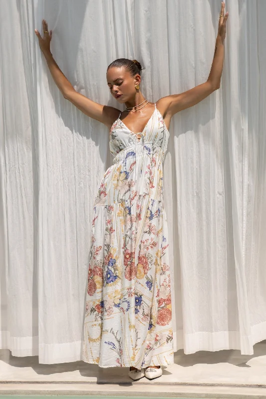 Huge Price Cuts Await!Melina Multicolour Floral Maxi Dress