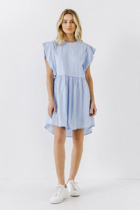 Limited Edition, Limited Price!Mix Media Mini Dress