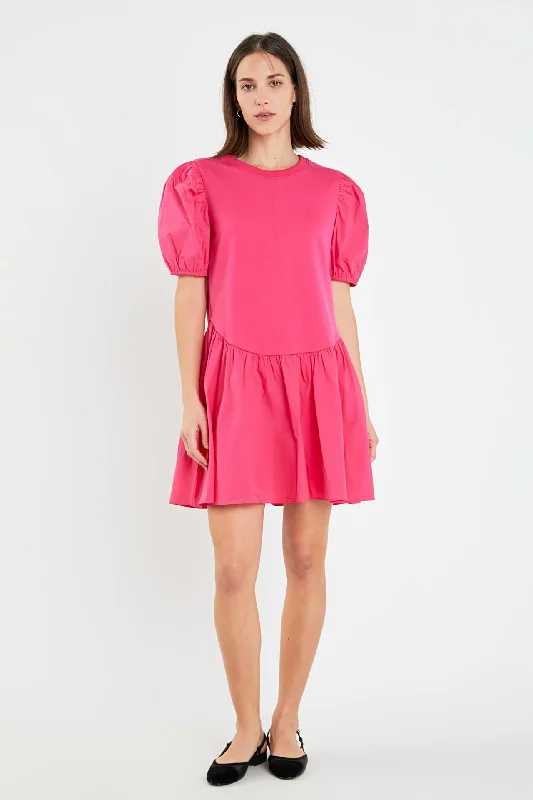 Limited Deals, Unlimited Savings!Puff Sleeve Mini Dress