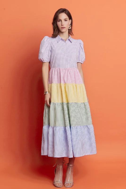 Your Chance to Save is Now!Multi Stripe Maxi Dress- Sold Out