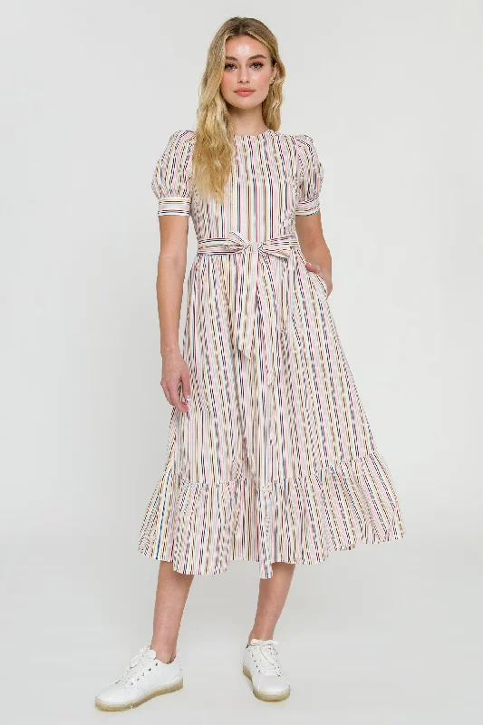 The Best Deals Won’t Wait!Multi Stripe Midi Dress