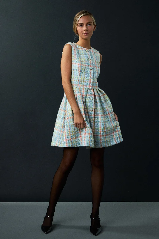 Your Wallet Will Thank You!Plaid Boucle Mini Dress