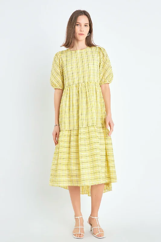 Your Shopping Spree Starts Here!Plaid Midi Dress