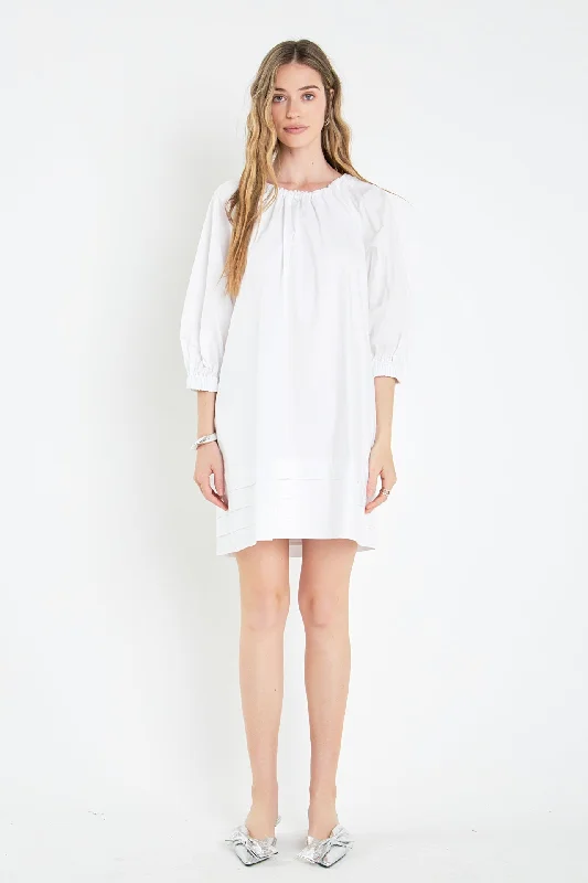 Your Exclusive Offer Awaits!Pleats Detail Boxy Mini Dress