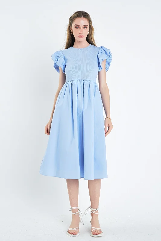 Don’t Wait – Deals Won’t Last!Puff Sleeve Mixed Media Dress