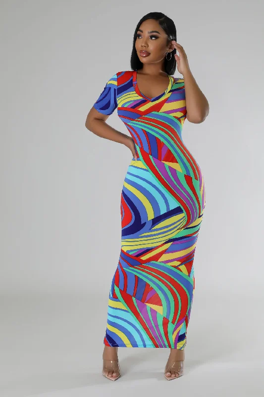 Get Ready to Save!Rainbow Rapture Dress