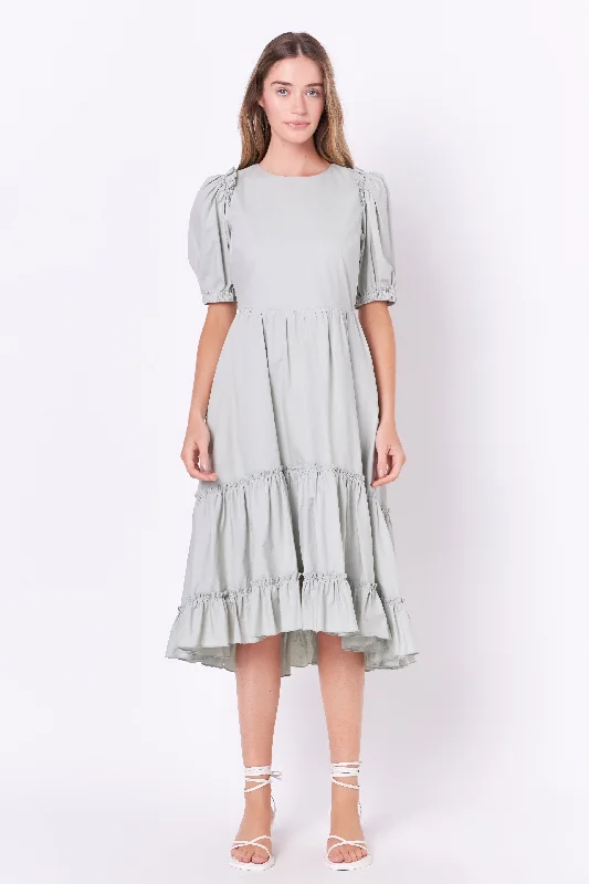 Save Money, Shop Happy!Ruffle Detail Midi Dress