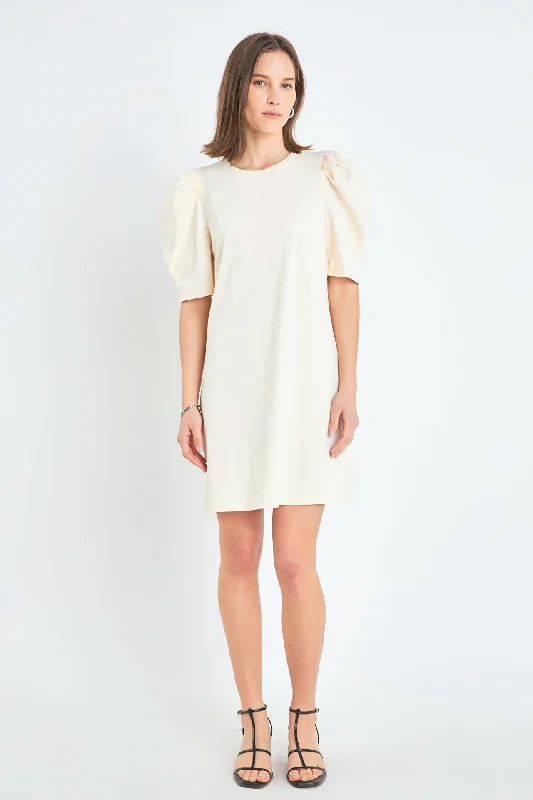 Your Exclusive Offer Awaits!Short Puff Sleeve T Shirt Dress