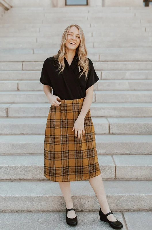 The Best Offers Are Here!Carrie Skirt Golden Turquoise Plaid