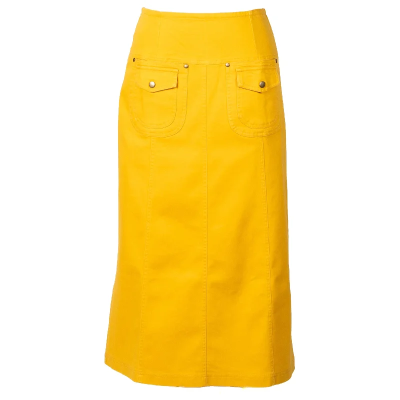 Steals and Deals Await!Double Pocket Yellow Skirt