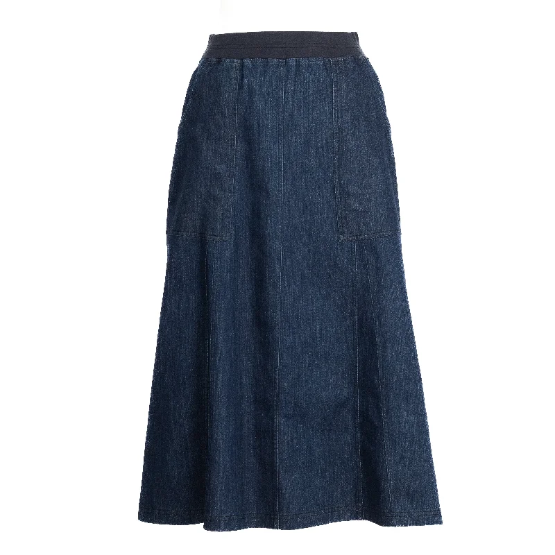 Shop Now and Save!Godet Denim Skirt
