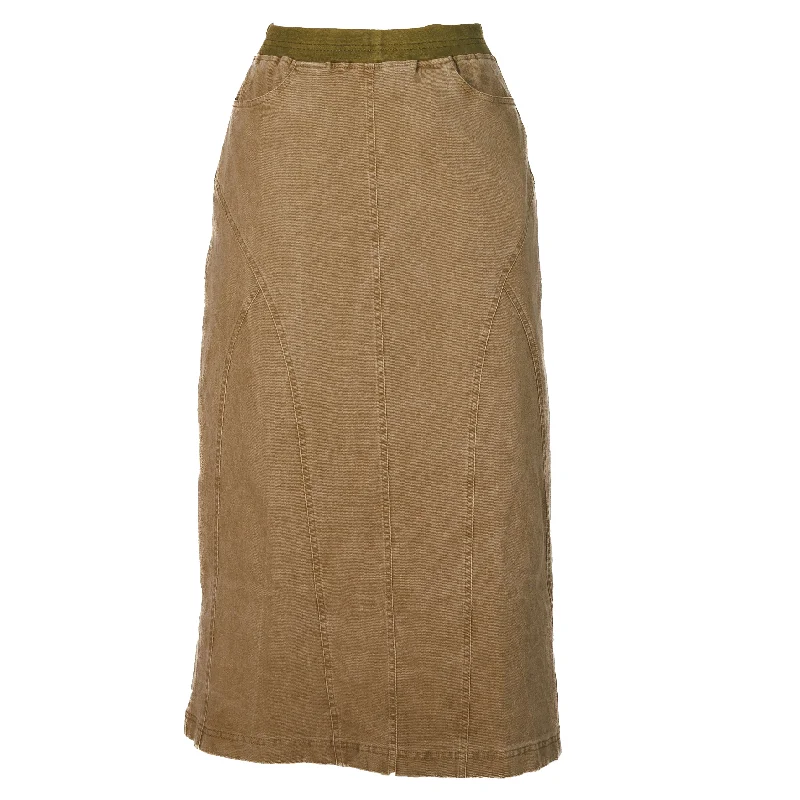 Shop Today, Save Tomorrow!Ivy Distressed Martini Olive Denim Skirt