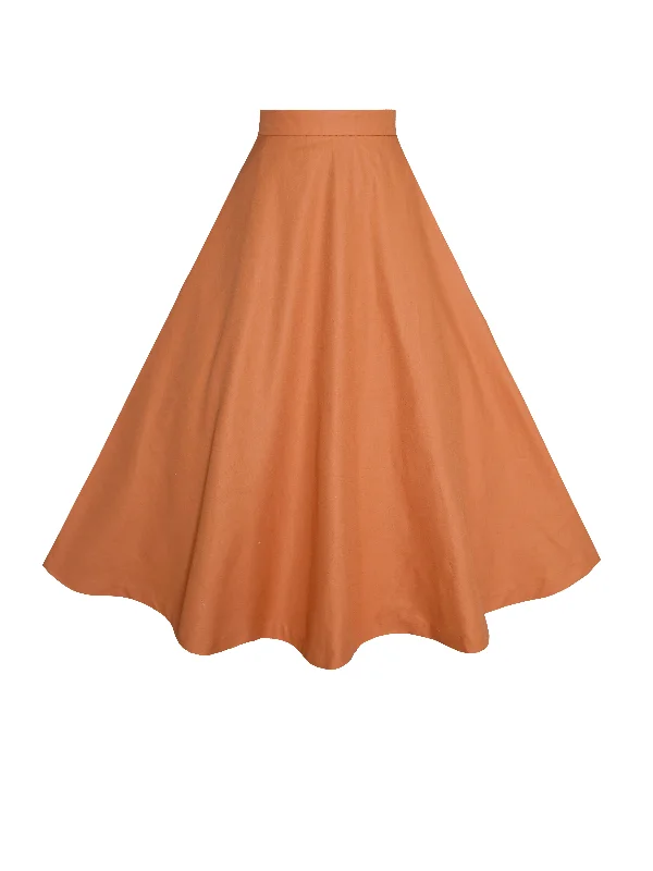 Flash Deals – Act Quickly!MTO - Lilian Skirt in Burnt Orange Cotton
