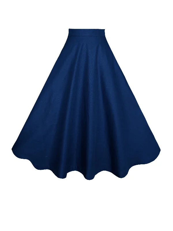 Best Deals Just for You!MTO - Lilian Skirt in Indigo Blue Linen