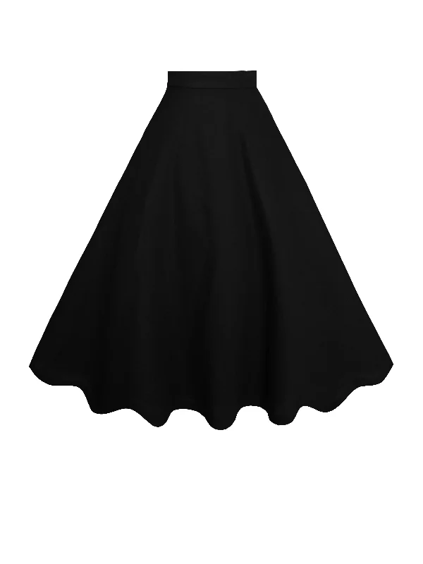 Save More When You Shop More!MTO - Lilian Skirt in  Midnight Black Linen