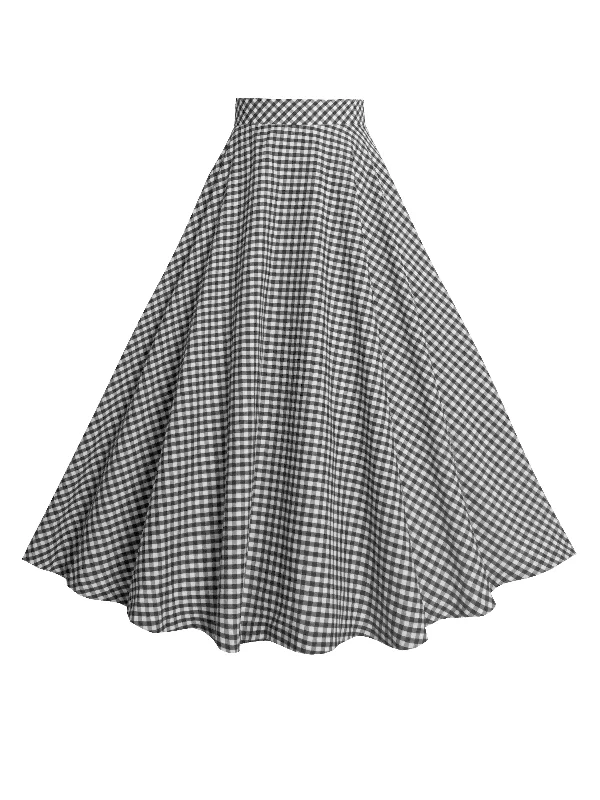Today Only – Don’t Miss It!MTO - Lindy Skirt Black Gingham - Medium Checks