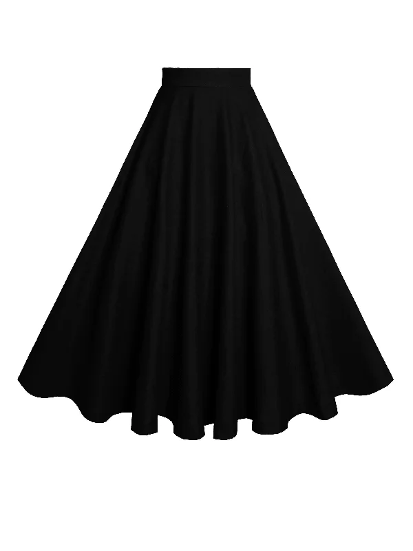 Shop Before It’s Gone!MTO - Lindy Skirt in Midnight Black Linen