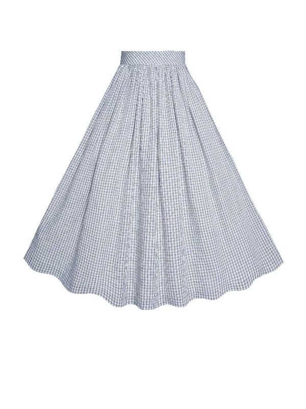 Buy One, Get One Free!MTO - Lola Skirt Grey Gingham - Medium Checks