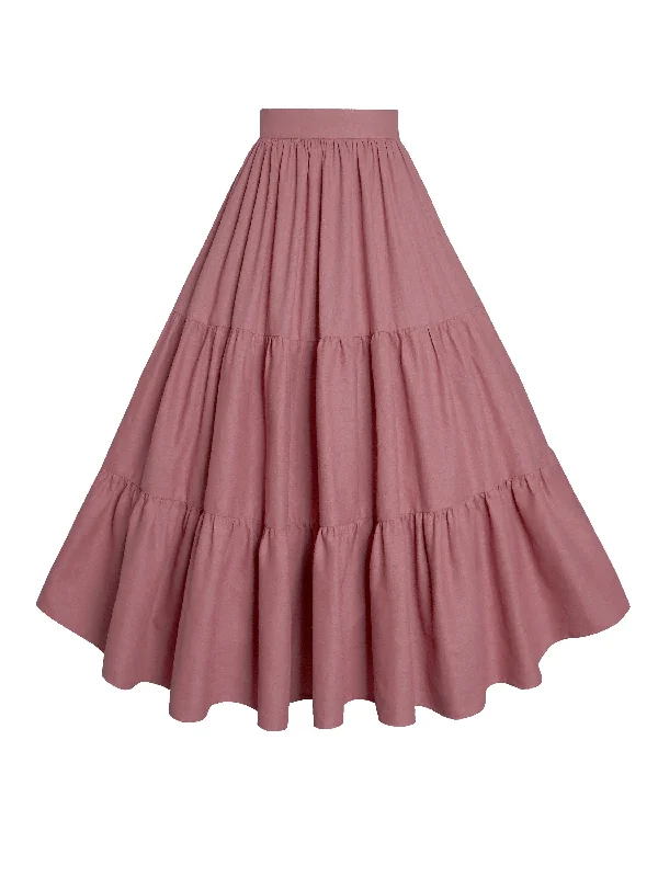Best Deals Just for You!MTO - Pippa Skirt in Antique Rose Linen