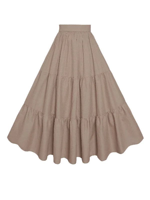 Everything Must Go!MTO - Pippa Skirt in Sephia Linen