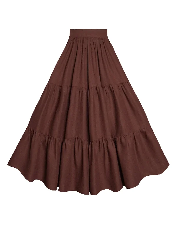 Limited Deals, Unlimited Savings!MTO - Pippa Skirt in Walnut Linen
